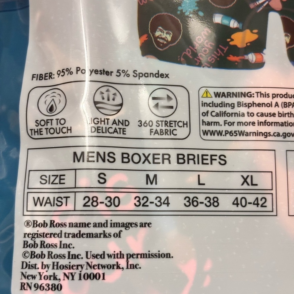Bob Ross Joy of Painting Boxer Briefs and Socks - Brown and Blue - Picture 9 of 9